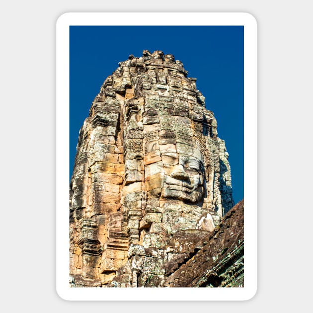 Angelic Face Tower, Angkor Thom Sticker by BrianPShaw